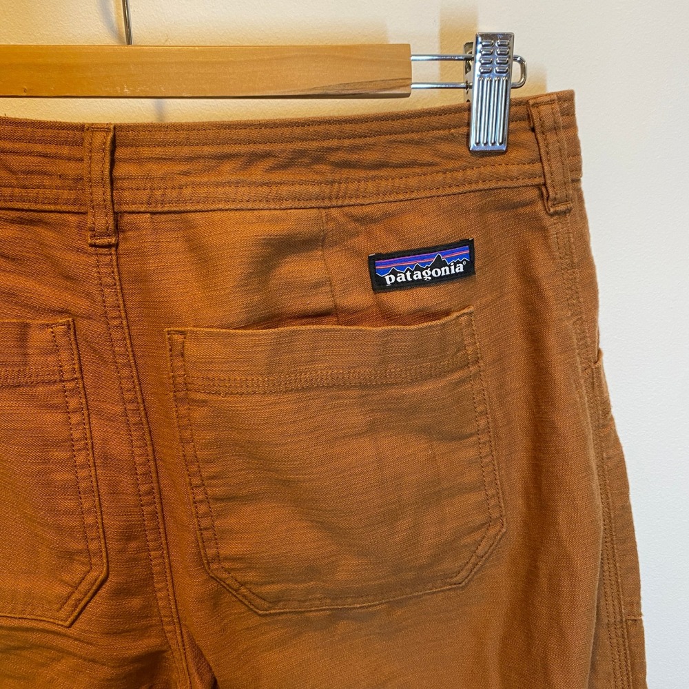 Patagonia Women Organic Cotton Slub-Woven Wide-Leg Pants Size 6 Earthworm Brown